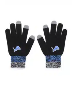 Detroit Lions Men's 47 Brand Static Black Gloves